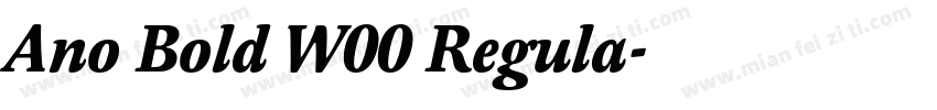 Ano Bold W00 Regula字体转换